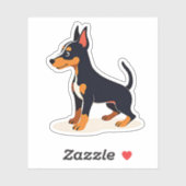 Adorable Manchester Terrier, Cubist Charm, Small Aufkleber (Blatt)