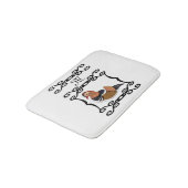 Adorable Mandarin Duck Cartoon Monogram Badematte (Schrägansicht)