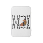 Adorable Mandarin Duck Cartoon Monogram Badematte (Vorderseite Vertikal)