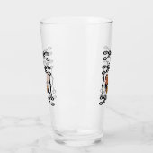 Adorable Mandarin Duck Cartoon Monogram Glas (Links)