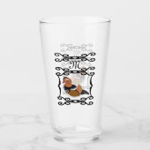 Adorable Mandarin Duck Cartoon Monogram Glas (Vorderseite)