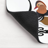 Adorable Mandarin Duck Cartoon Monogram Mousepad (Ecke)