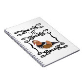 Adorable Mandarin Duck Cartoon Monogram Notizblock (Rechte Seite)