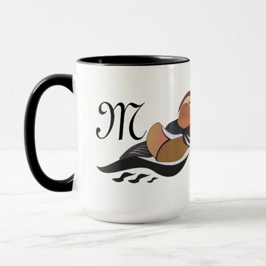 Adorable Mandarin Duck Cartoon Tasse (Links)