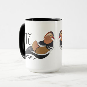 Adorable Mandarin Duck Cartoon Tasse