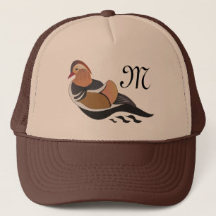 Adorable Mandarin Duck Schwimmen Truckerkappe