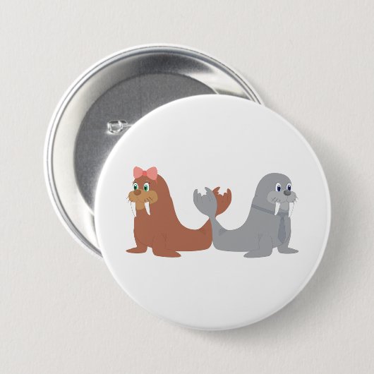 Adorable männlich und weiblich button (Vorne & Hinten)