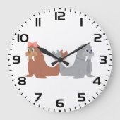 Adorable männlich und weiblich große wanduhr (Vorderseite)