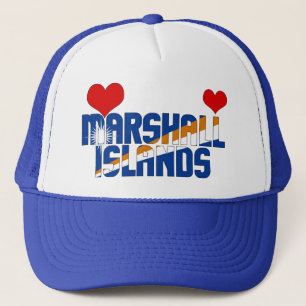 Adorable Marshall Islands Flag Herz Patriotic Truckerkappe