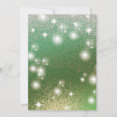 Adorable Masquerade bezaubernd glatter ombre grün Einladung (Rückseite)