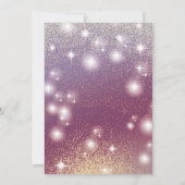 Adorable Masquerade bezaubernd glitterte ombre Einladung (Rückseite)