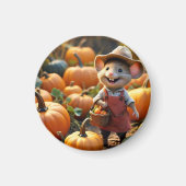 Adorable Maus mit Pumpkins Magnet (Vorne)