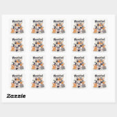 Adorable 'Meowntain' Funny Cat Stack Quadratischer Aufkleber (Blatt)