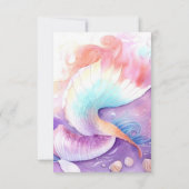 Adorable Mermaid Baby Dusche Magie Dankeskarte (Rückseite)