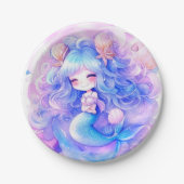 Adorable Mermaid Baby Dusche Magie Pappteller (Vorderseite)