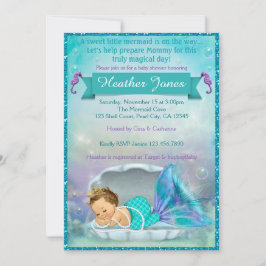 Adorable Mermaid Baby Shower Einladungen #130