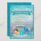 Adorable Mermaid Baby Shower Einladungen #130 (Vorne/Hinten)
