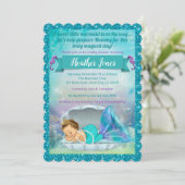 Adorable Mermaid Baby Shower Einladungen 130 Light (Stehend Vorderseite)