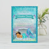 Adorable Mermaid Baby Shower Einladungen #136 MED (Stehend Vorderseite)