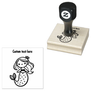 Adorable Mermaid Gummistempel