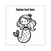 Adorable Mermaid Gummistempel (Prägung)