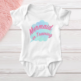 Adorable “Mermaid in Training” bodysuit Baby Strampler