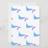 Adorable Mermaid Schwanz Babydusche Einladung (Rückseite)