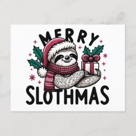 Adorable Merry Slothmas Postkarte