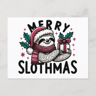 Adorable Merry Slothmas Postkarte