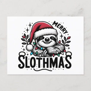 Adorable Merry Slothmas Postkarte
