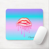 Adorable Metallic Dripping Lips Holographic Mousepad (Mit Mouse)