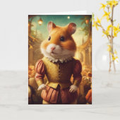 Adorable Midsommer Hamster Schauspieler Karte (Gelbe Blume)