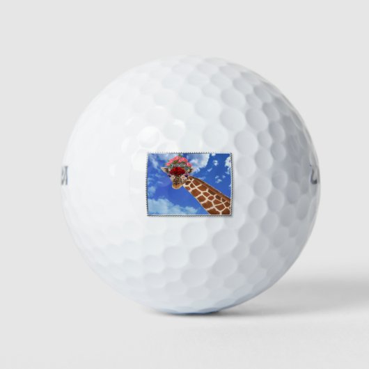 Adorable "Missy Giraffe" Golfball (Vorderseite)