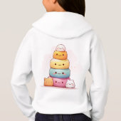 Adorable Mochi Stack Kids Hoodie (Rückseite)