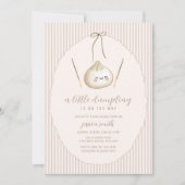 Adorable Modern Bow Asian Dumpling Baby Shower  Einladung (Vorderseite)