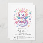 Adorable moderne Dragon Baby-Dusche Einladung (Vorne/Hinten)