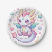Adorable moderne Dragon Baby-Dusche Pappteller (Vorderseite)