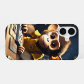 Adorable Monkey Accountant iPhone 16 Fall Hülle (Rückseite (Horizontal))
