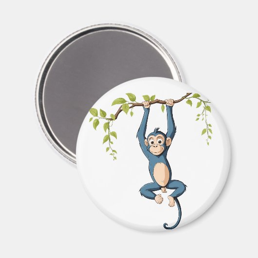 Adorable Monkey Hangmagnet Magnet (Vorderseite/Rückseite)