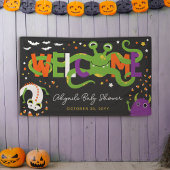 Adorable Monsters Halloween Babydusche Willkommen Banner