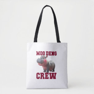 Adorable MOO DENG CREW Baby Hippo Squad Lunch Lady Tasche