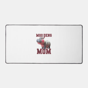 Adorable MOO DENG MAMA Baby Hippo Mama Dabbing Pri Schreibtischunterlage