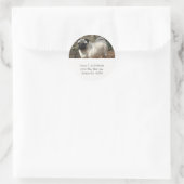 Adorable Mops Address Labels Runder Aufkleber (Tasche)