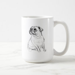 Adorable Mops Elegantes Design Kaffeetasse