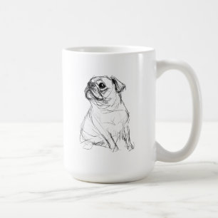 Adorable Mops Elegantes Design Kaffeetasse
