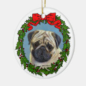 Adorable Mops Keramik Ornament (Links)