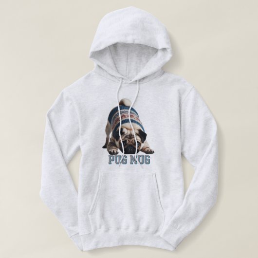 Adorable Mops - Was für eine Tasse! Hoodie (Design vorne)