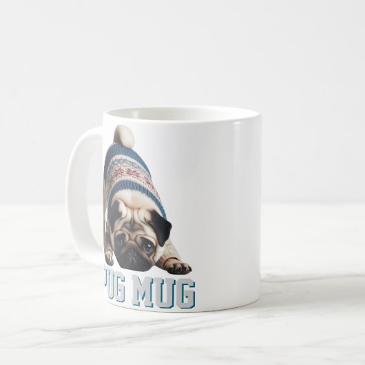 Adorable Mops - Was für eine Tasse! Kaffeetasse (Vorderseite Links)