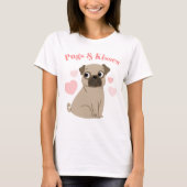 Adorable Mops Welpe "Möpsen and Kisses" T-Shirt (Vorderseite)