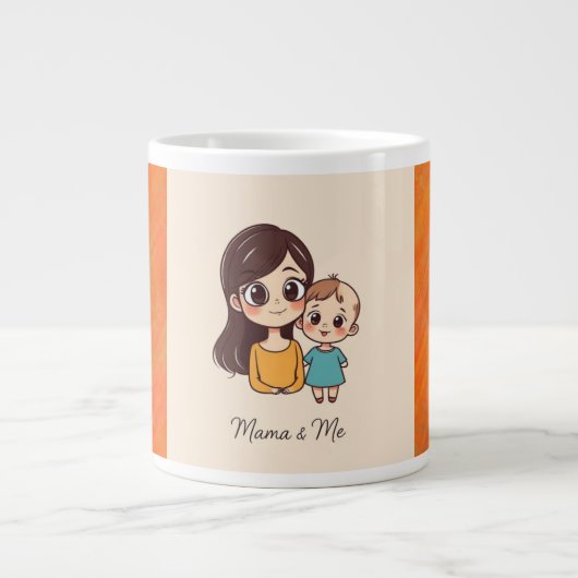 Adorable Mother & Baby-Geschenk-Tasse Jumbo-Tasse (Vorderseite)